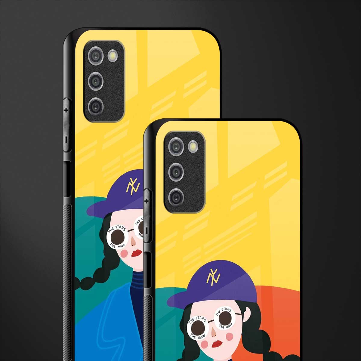 psychedelic chic glass case for samsung galaxy a03s image-2
