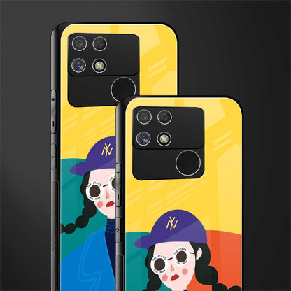 psychedelic chic back phone cover | glass case for realme narzo 50a