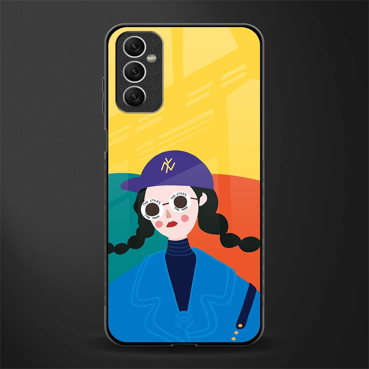 psychedelic chic glass case for samsung galaxy m52 5g image