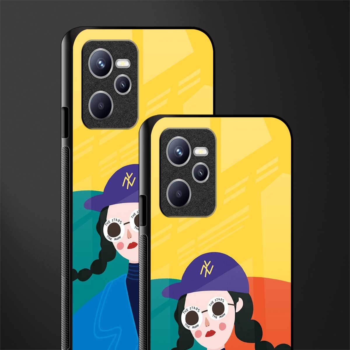 psychedelic chic glass case for realme c35 image-2