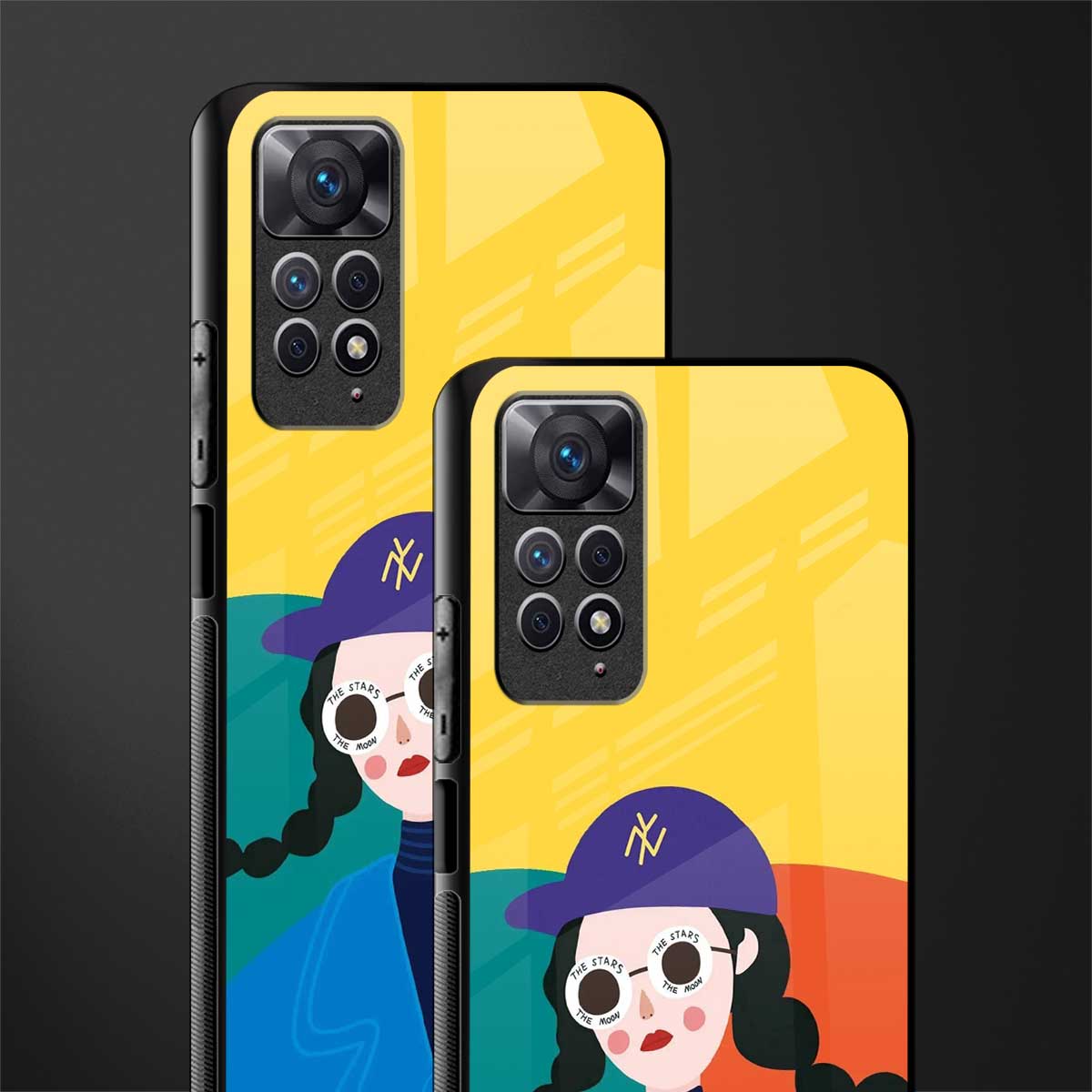 psychedelic chic back phone cover | glass case for redmi note 11 pro plus 4g/5g