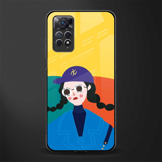 psychedelic chic back phone cover | glass case for redmi note 11 pro plus 4g/5g