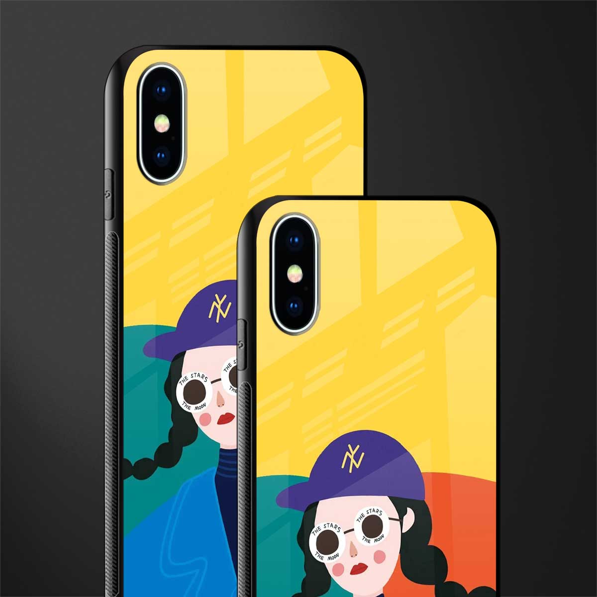 psychedelic chic glass case for iphone xs image-2