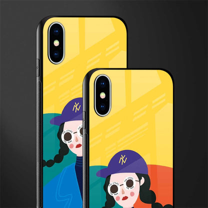 psychedelic chic glass case for iphone xs image-2