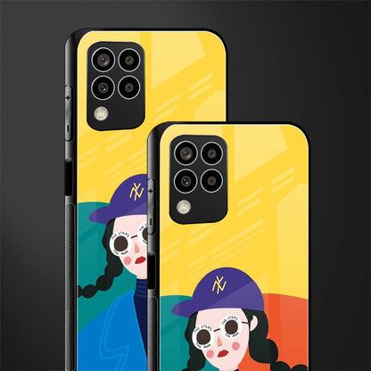 psychedelic chic back phone cover | glass case for samsung galaxy m33 5g
