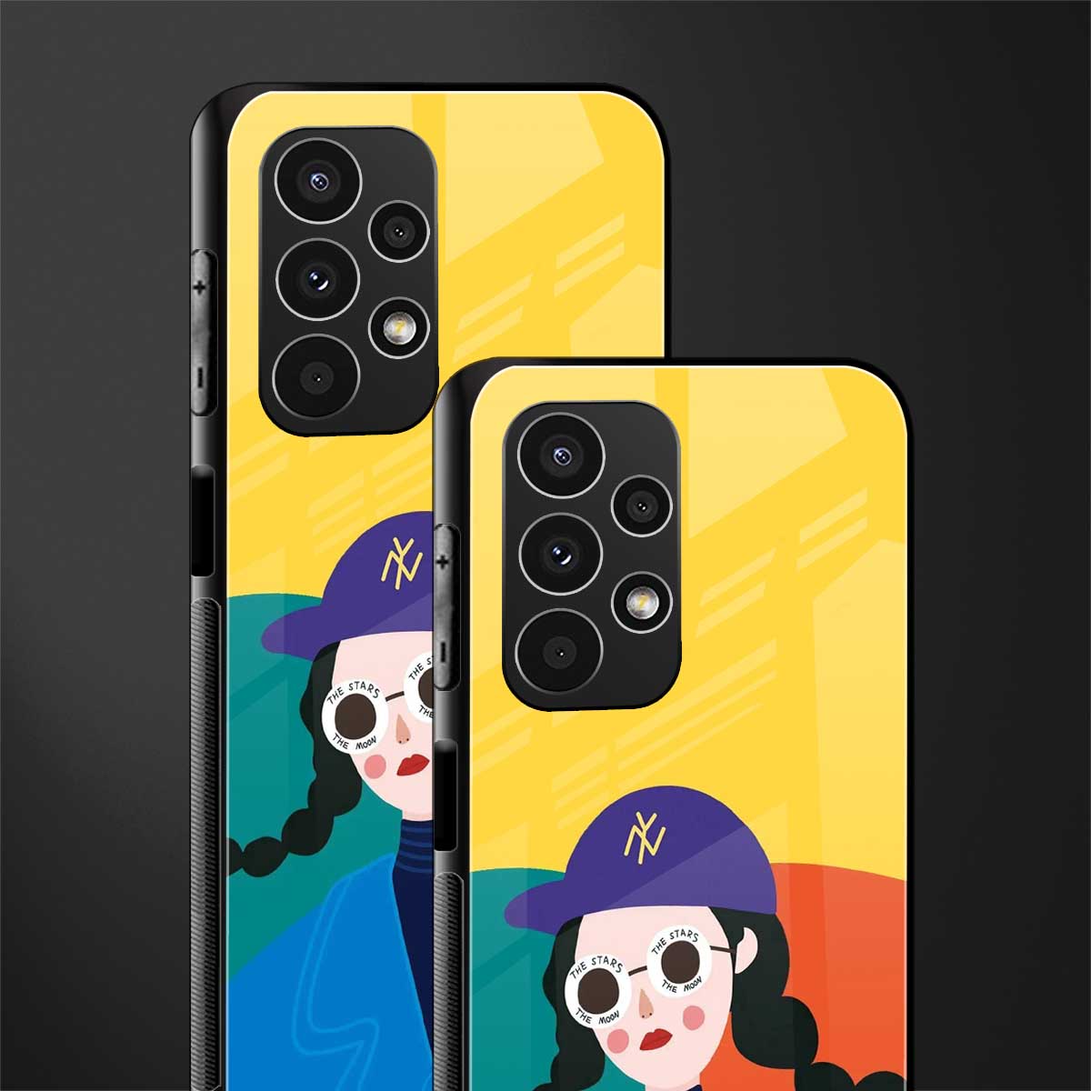 psychedelic chic back phone cover | glass case for samsung galaxy a13 4g