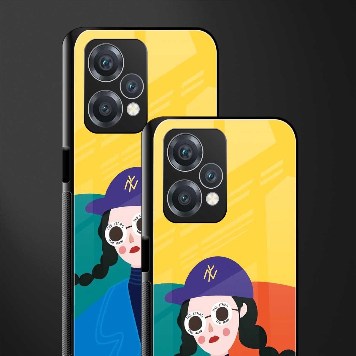 psychedelic chic back phone cover | glass case for oneplus nord ce 2 lite 5g