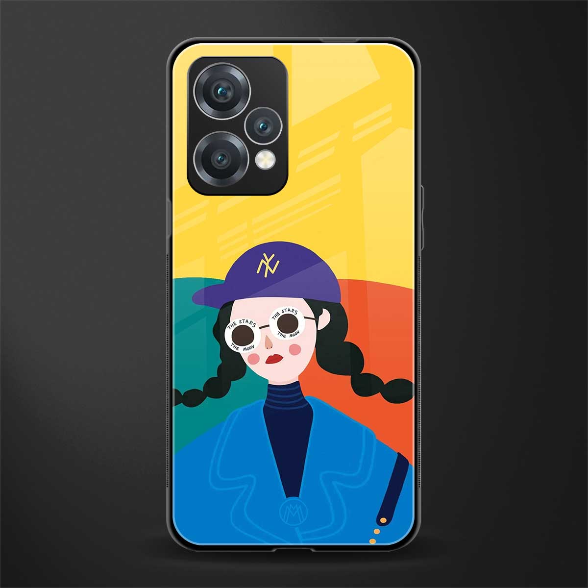 psychedelic chic back phone cover | glass case for oneplus nord ce 2 lite 5g