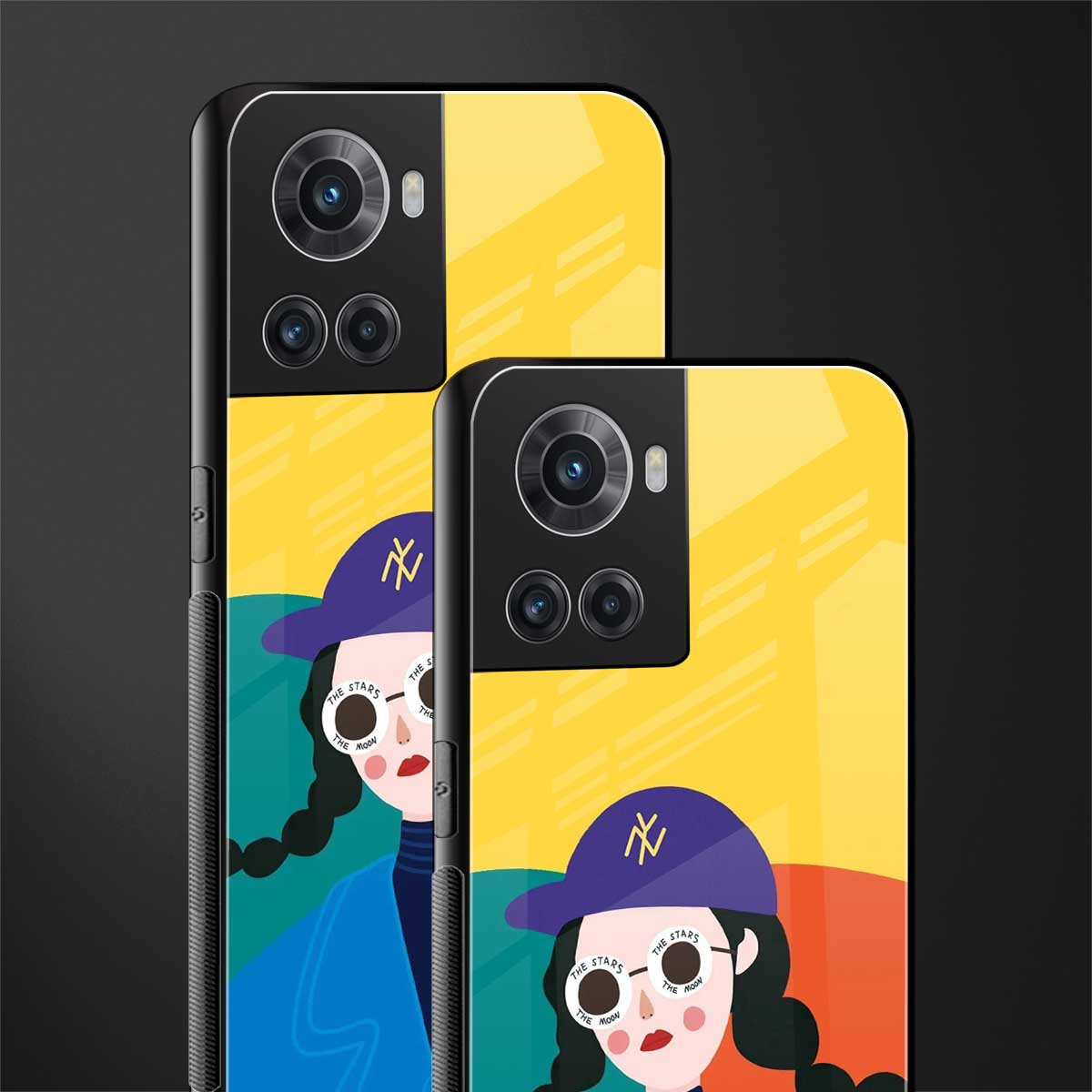 psychedelic chic back phone cover | glass case for oneplus 10r 5g