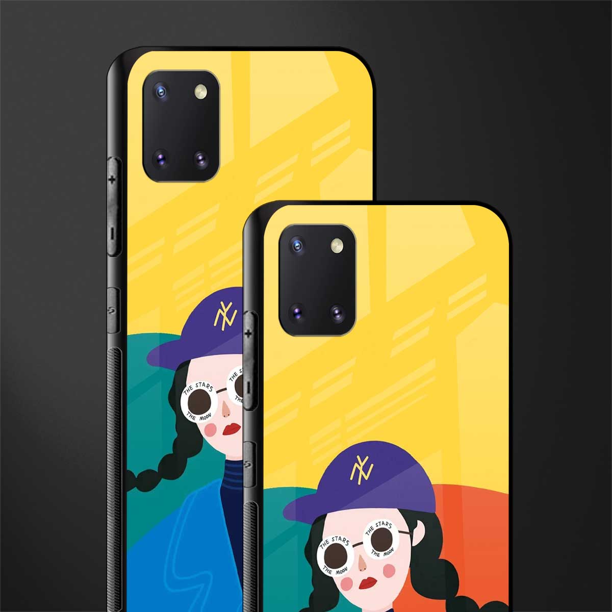 psychedelic chic glass case for samsung a81 image-2