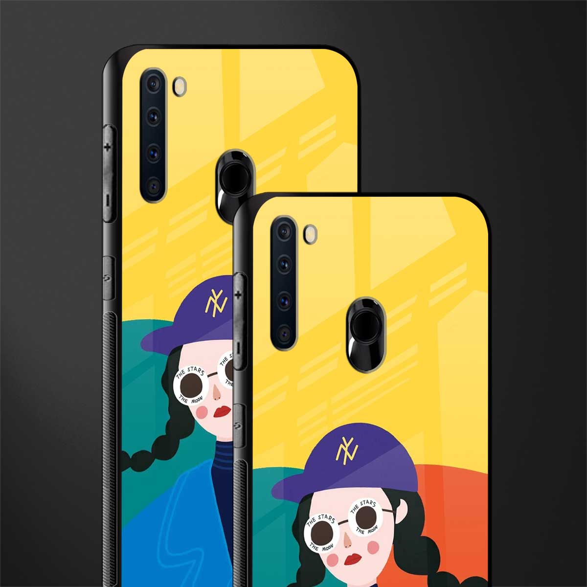 psychedelic chic glass case for samsung a21 image-2