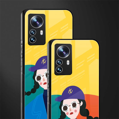 psychedelic chic back phone cover | glass case for xiaomi 12 pro