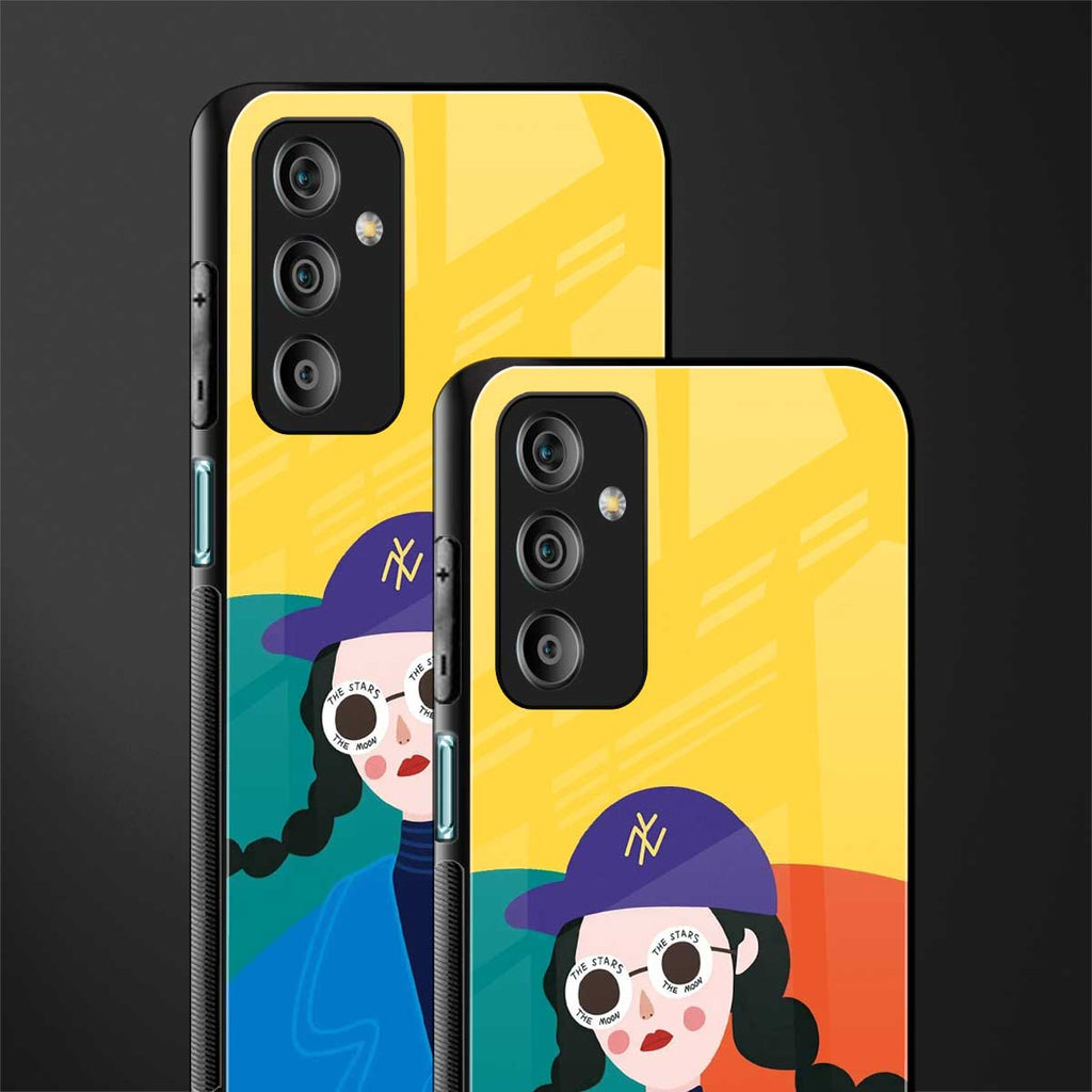 psychedelic chic back phone cover | glass case for samsung galaxy f23 5g