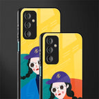 psychedelic chic back phone cover | glass case for samsung galaxy f23 5g