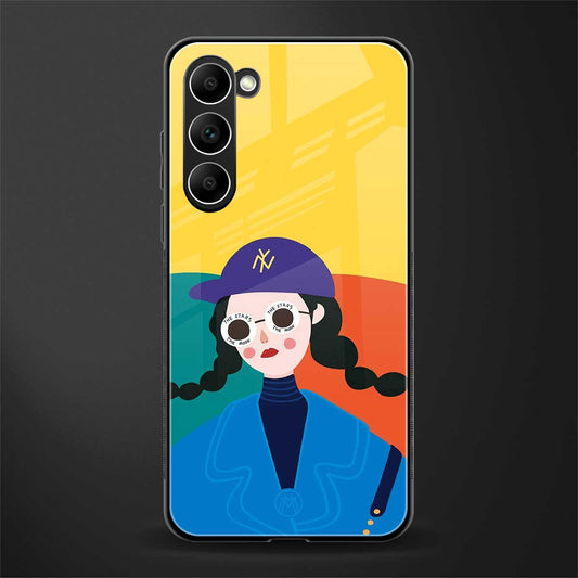psychedelic chic glass case for phone case | glass case for samsung galaxy s23 plus
