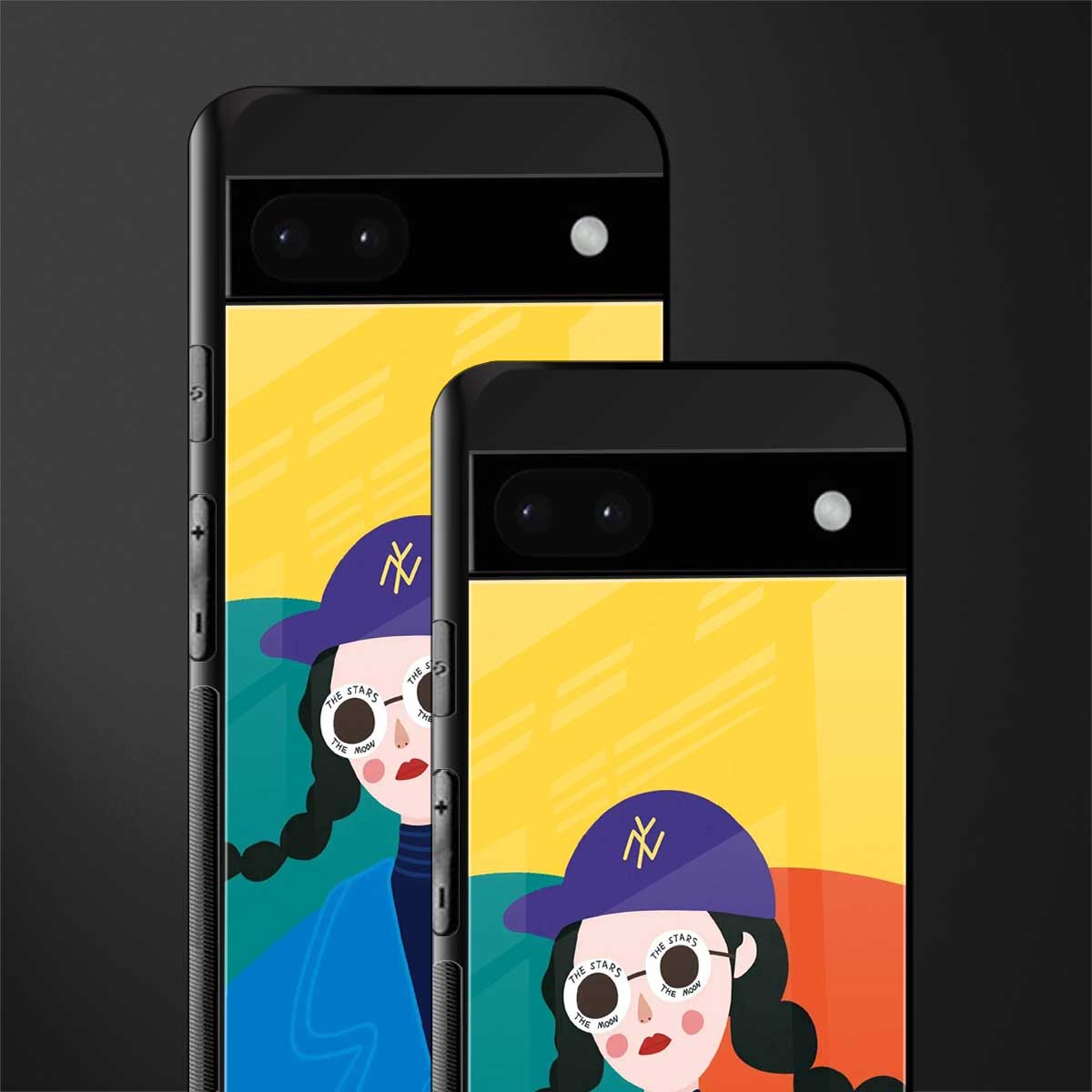 psychedelic chic back phone cover | glass case for google pixel 6a