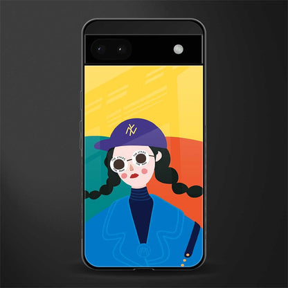 psychedelic chic back phone cover | glass case for google pixel 6a