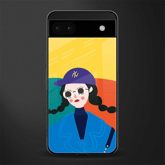 psychedelic chic back phone cover | glass case for google pixel 6a