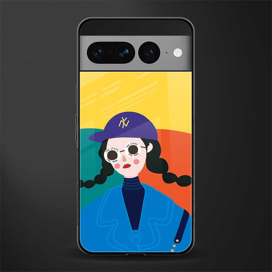 psychedelic chic back phone cover | glass case for google pixel 7 pro