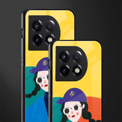 psychedelic chic back phone cover | glass case for oneplus 11