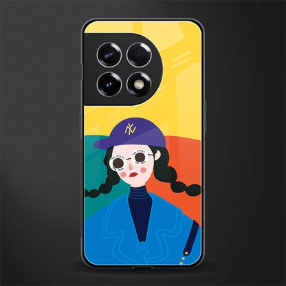 psychedelic chic back phone cover | glass case for oneplus 11r