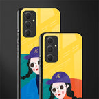 psychedelic chic back phone cover | glass case for samsung galaxy a54 5g