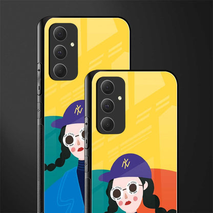 psychedelic chic back phone cover | glass case for samsung galaxy a54 5g