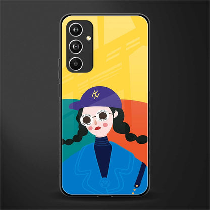 psychedelic chic back phone cover | glass case for samsung galaxy a54 5g