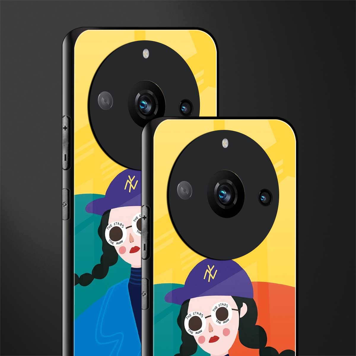 psychedelic chic back phone cover | glass case for realme 11 pro 5g
