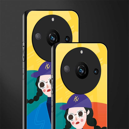 psychedelic chic back phone cover | glass case for realme 11 pro 5g