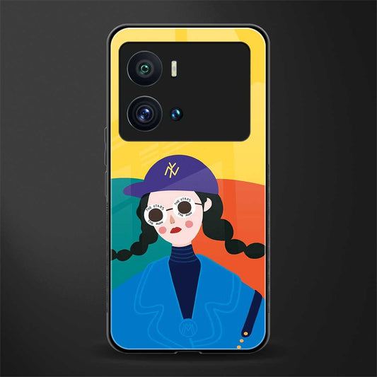 psychedelic chic back phone cover | glass case for iQOO 9 Pro