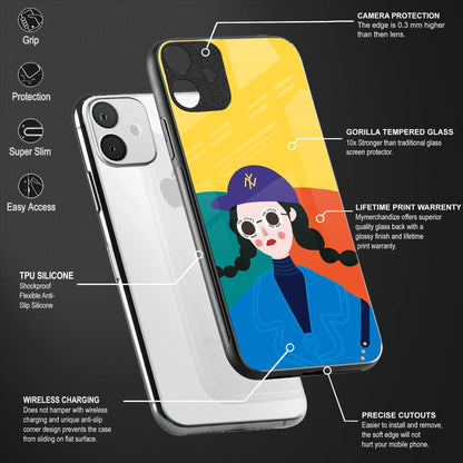 psychedelic chic back phone cover | glass case for samsun galaxy a24 4g