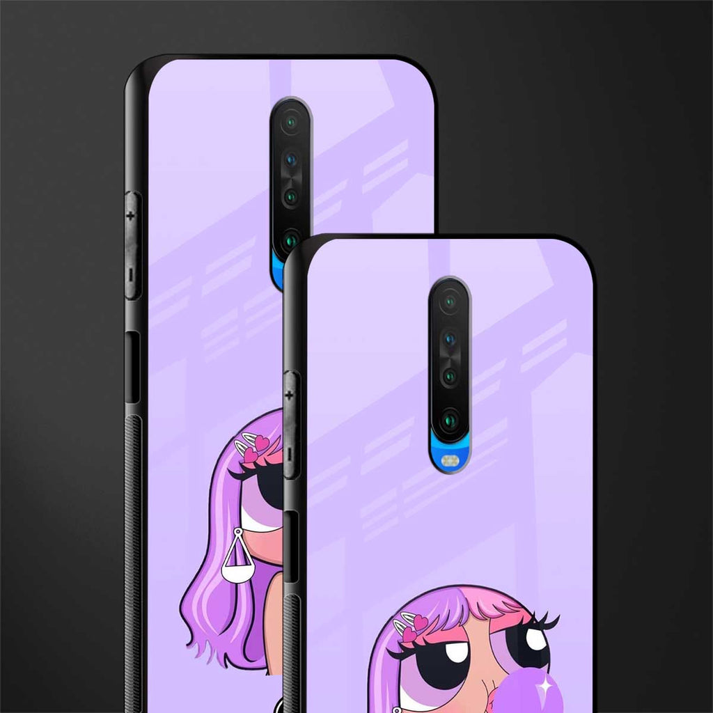 purple chic powerpuff girls glass case for poco x2 image-2