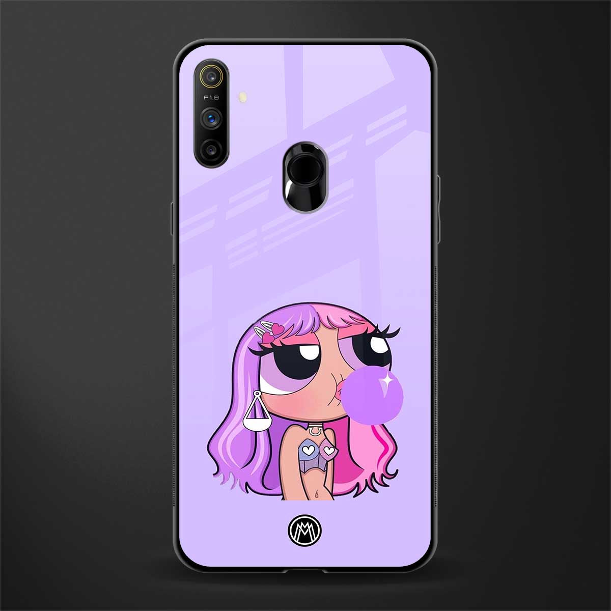 purple chic powerpuff girls glass case for realme narzo 10a image