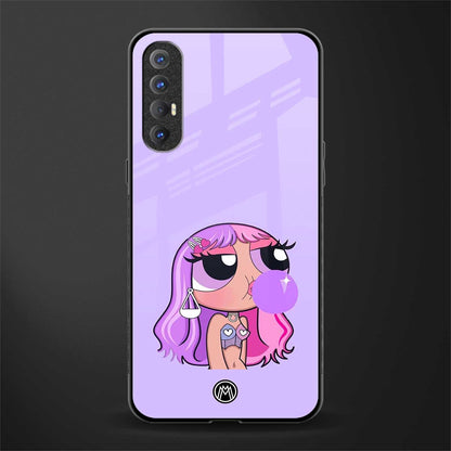 purple chic powerpuff girls glass case for oppo reno 3 pro image