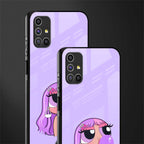 purple chic powerpuff girls glass case for samsung galaxy m51 image-2