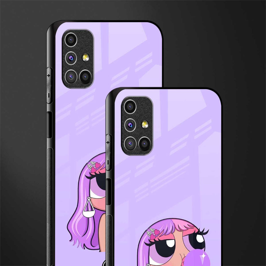 purple chic powerpuff girls glass case for samsung galaxy m31s image-2