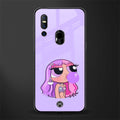 purple chic powerpuff girls glass case for vivo v15 image