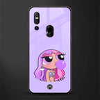purple chic powerpuff girls glass case for vivo v15 image