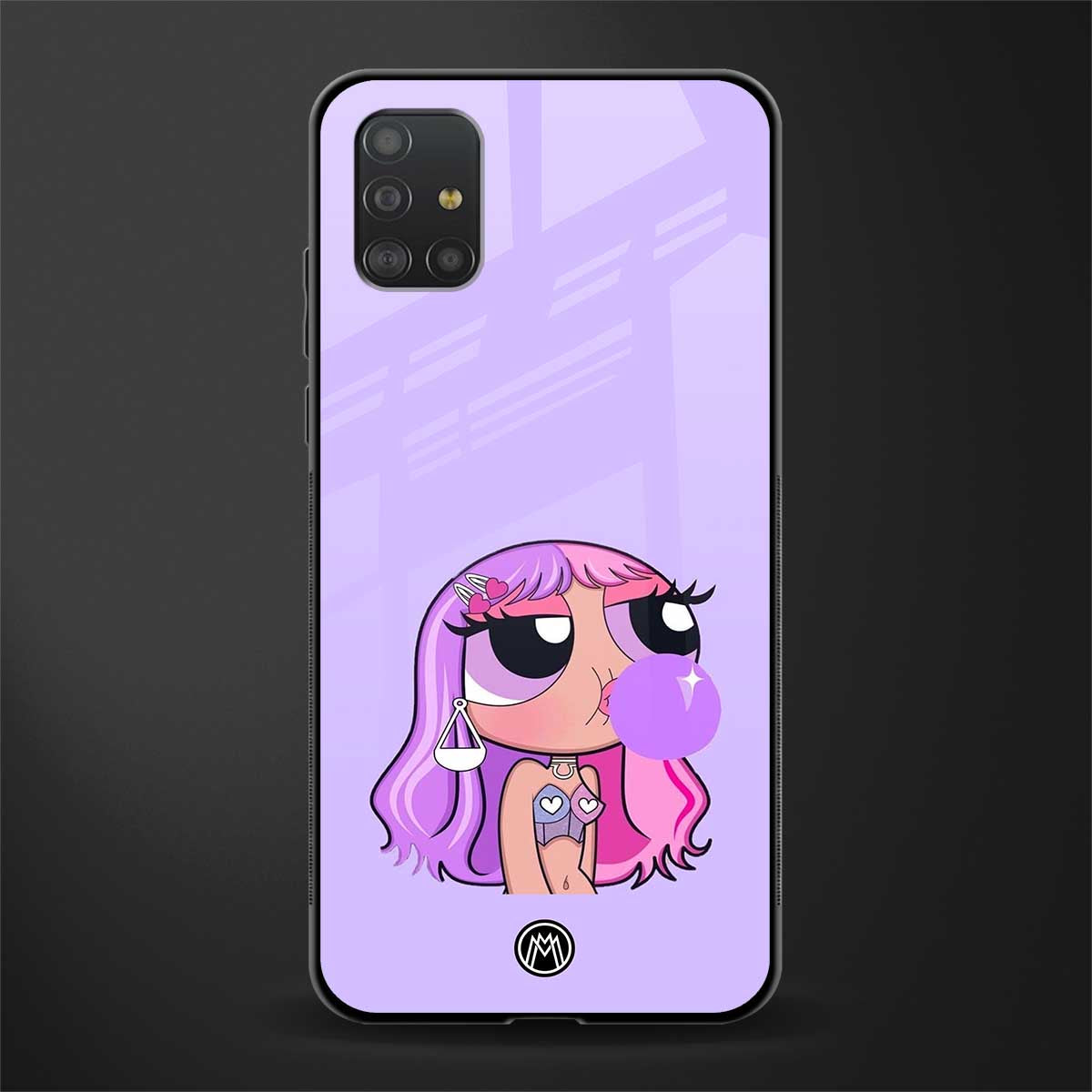 purple chic powerpuff girls glass case for samsung galaxy a51 image