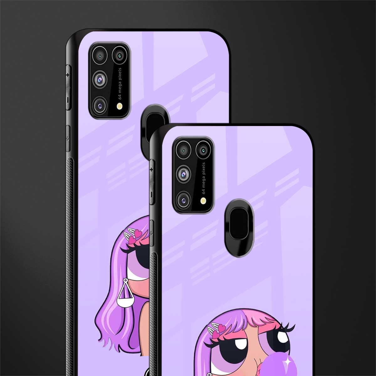 purple chic powerpuff girls glass case for samsung galaxy f41 image-2
