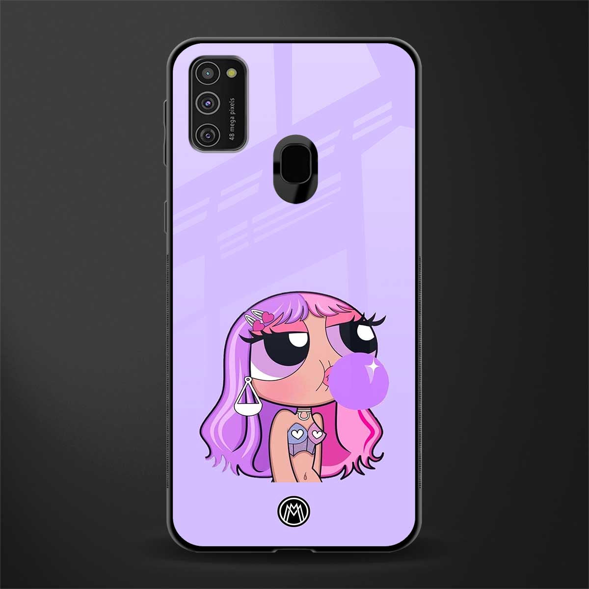 purple chic powerpuff girls glass case for samsung galaxy m30s image