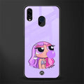 purple chic powerpuff girls glass case for samsung galaxy m10s image