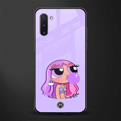purple chic powerpuff girls glass case for samsung galaxy note 10 image