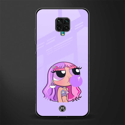 purple chic powerpuff girls glass case for redmi note 9 pro max image