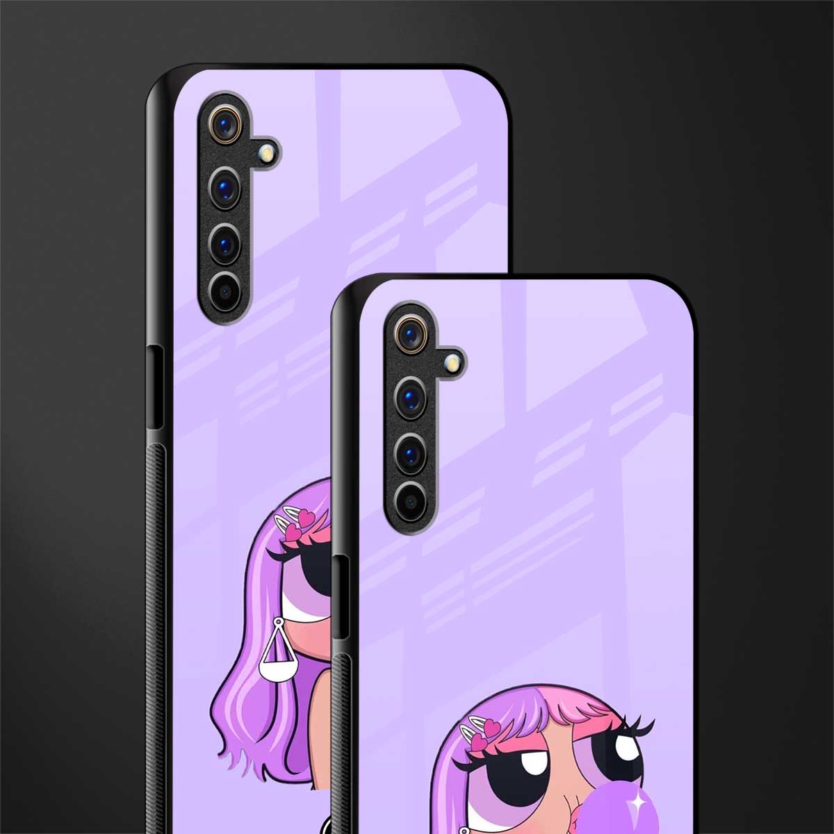 purple chic powerpuff girls glass case for realme 6 pro image-2