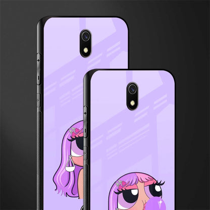 purple chic powerpuff girls glass case for redmi 8a image-2