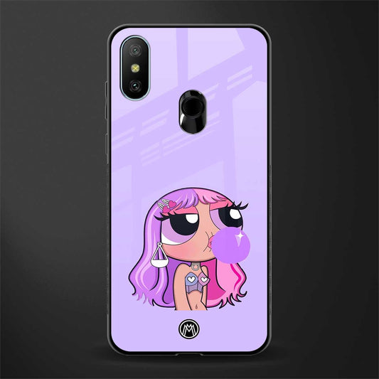 purple chic powerpuff girls glass case for redmi 6 pro image