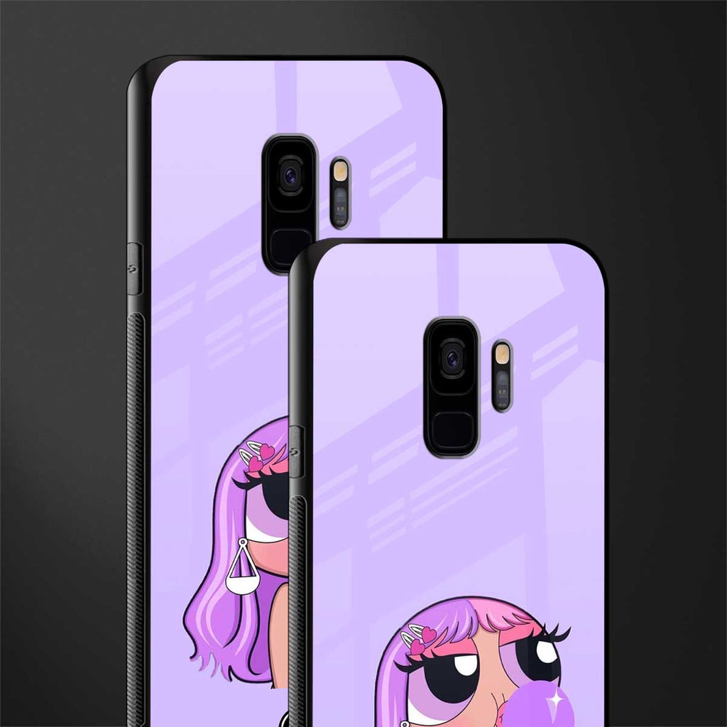 purple chic powerpuff girls glass case for samsung galaxy s9 image-2