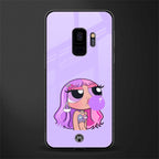 purple chic powerpuff girls glass case for samsung galaxy s9 image